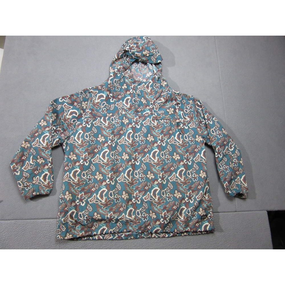 Mountain Hardwear Jacket Womens XL Green Brown Paisley Geometric Anorak Hooded